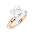 1/6 Ctw Round Shape Round Cut Diamond Semi-Mount Engagement Ring in 14K Rose and White Gold