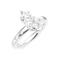 1/6 Ctw Akari Marquise Shape Round Cut Diamond Semi-Mount Engagement Ring in 14K White Gold