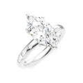 1/6 Ctw Akari Marquise Shape Round Cut Diamond Semi-Mount Engagement Ring in 14K White Gold