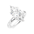 1/6 Ctw Akari Marquise Shape Round Cut Diamond Semi-Mount Engagement Ring in 14K White Gold
