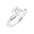 1/6 Ctw Round Shape Round Cut Diamond Semi-Mount Engagement Ring in 14K White Gold