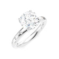 1/6 Ctw Round Shape Round Cut Diamond Semi-Mount Engagement Ring in 14K White Gold