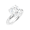 1/6 Ctw Round Shape Round Cut Diamond Semi-Mount Engagement Ring in 14K White Gold