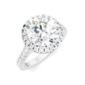 3/4 Ctw Round Shape Round Cut Diamond Halo Semi-Mount Engagement Ring in 14K White Gold