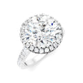 3/4 Ctw Round Shape Round Cut Diamond Halo Semi-Mount Engagement Ring in 14K White Gold
