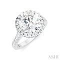 3/4 Ctw Round Shape Round Cut Diamond Halo Semi-Mount Engagement Ring in 14K White Gold