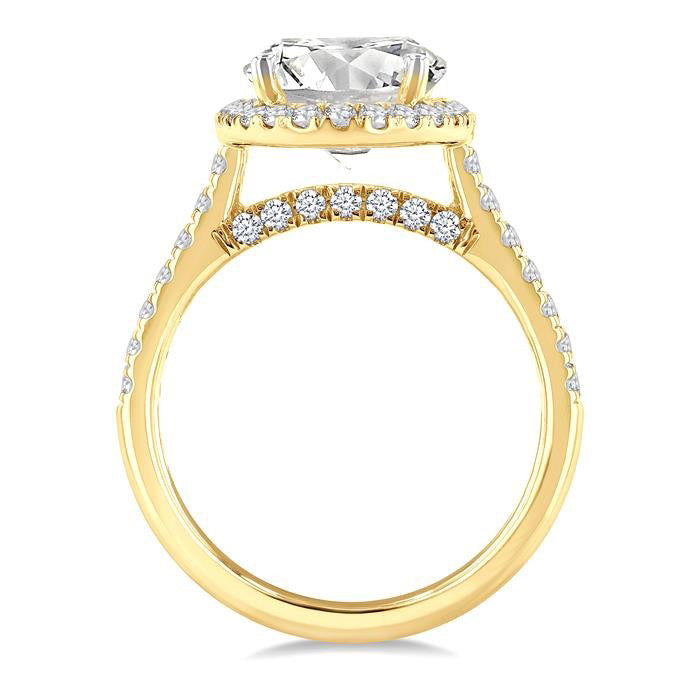 Maple Petal Diamond Semi-Mount Ring