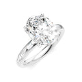 1/3 Ctw Akari Oval Shape Baguette and Round Cut Diamond Semi Mount Engagement Ring in 14K White Gold