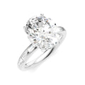 1/3 Ctw Oval Shape Baguette and Round Cut Diamond Semi-Mount Engagement Ring in 14K White Gold