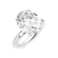 1/3 Ctw Oval Shape Baguette and Round Cut Diamond Semi-Mount Engagement Ring in 14K White Gold
