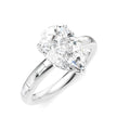1/3 Ctw Akari Pear Shape Baguette and Round Cut Diamond Semi Mount Engagement Ring in 14K White Gold