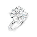 1/3 Ctw Round Shape Baguette and Round Cut Diamond Semi-Mount Engagement Ring in 14K White Gold