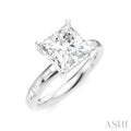 1/3 Ctw Akari Princess Shape Baguette and Round Cut Diamond Semi Mount Engagement Ring in 14K White Gold