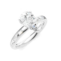 1/4 Ctw Pear Shape Baguette and Round Cut Diamond Semi-Mount Engagement Ring in 14K White Gold