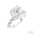 1/20 Ctw Akari Round Shape Rope Shank Round Cut Diamond Semi Mount Engagement Ring in 14K White Gold