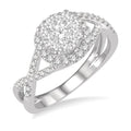 3/4 Ctw Shine Bright Round Cut Diamond Engagement Ring in 14K White Gold
