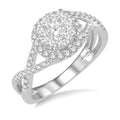 3/4 Ctw Shine Bright Round Cut Diamond Engagement Ring in 14K White Gold
