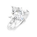 1/2 Ctw Akari Marquise and Round Cut Diamond Semi-Mount Engagement Ring in 14K White Gold