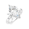 1/2 Ctw Akari Marquise and Round Cut Diamond Semi-Mount Engagement Ring in 14K White Gold