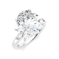 5/8 Ctw Akari Oval Shape Marquise and Round Cut Diamond Semi-Mount Engagement Ring in 14K White Gold