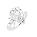 5/8 Ctw Akari Pear Shape Marquise and Round Cut Diamond Semi-Mount Engagement Ring in 14K White Gold
