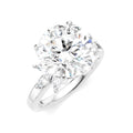 1/2 Ctw Akari Circular Shape Marquise and Round Cut Diamond Semi-Mount Engagement Ring in 14K White Gold
