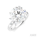 1/2 Ctw Akari Circular Shape Marquise and Round Cut Diamond Semi-Mount Engagement Ring in 14K White Gold