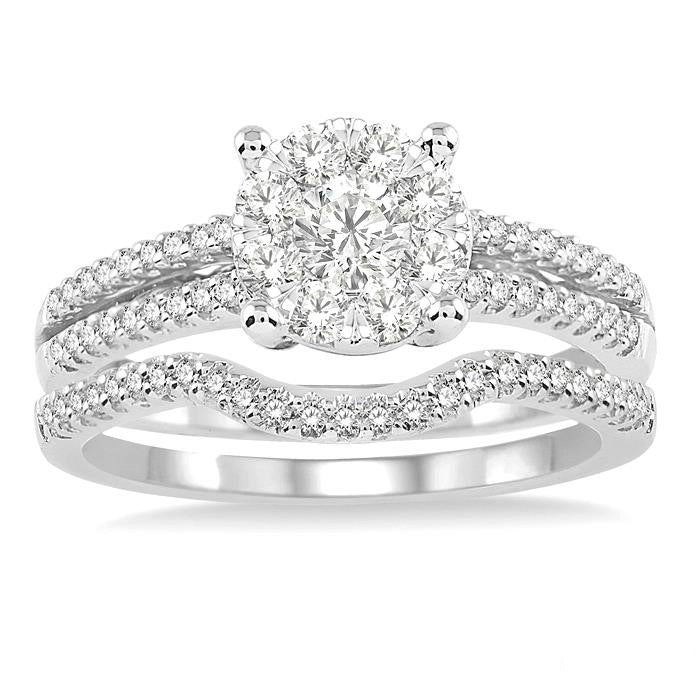 Round Shape Shine Bright Diamond Wedding Set