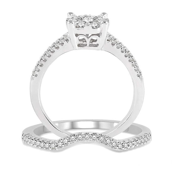 Round Shape Shine Bright Diamond Wedding Set