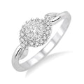 1/5 Ctw Shine Bright Round Cut Diamond Engagement Ring in 14K White Gold