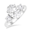 Oval Shape Semi-Mount Diamond Engagement Ring