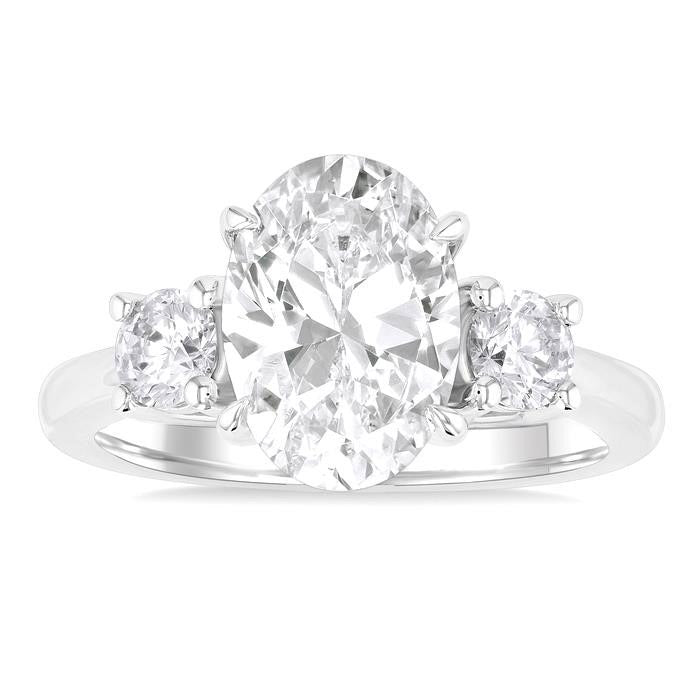 Oval Shape Semi-Mount Diamond Engagement Ring