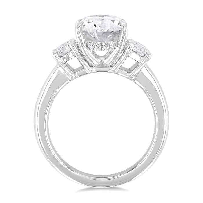 Oval Shape Semi-Mount Diamond Engagement Ring