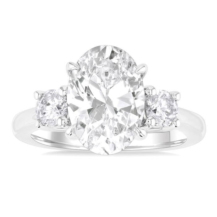 Oval Shape Semi-Mount Diamond Engagement Ring