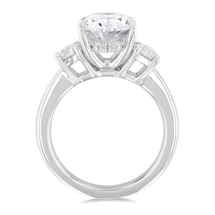 Oval Shape Semi-Mount Diamond Engagement Ring
