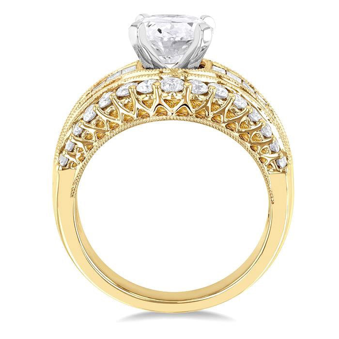 Oval Shape Semi-Mount Diamond Engagement Ring