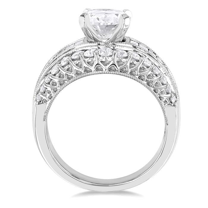 Muse Aureole Diamond Semi-Mount Ring