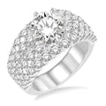2 1/2 Ctw Diamond Semi-Mount Engagement Ring in 14K White Gold