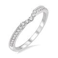 1/4 Ctw Round Cut Diamond Wedding Band in 14K White Gold