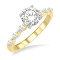 Crown Diamond Semi-Mount Ring
