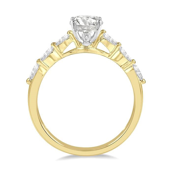 Crown Diamond Semi-Mount Ring
