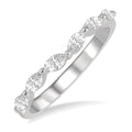 1/3 Ctw Marquise Cut Diamond Wedding Band in 14K White Gold