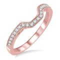 1/4 Ctw Round Cut Diamond Wedding Band in 14K Rose Gold