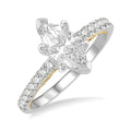 Marquise Shape Semi-Mount Diamond Engagement Ring