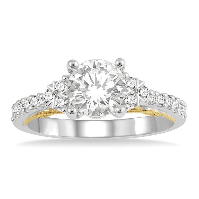Valkyrie Lattice Diamond Semi-Mount Ring