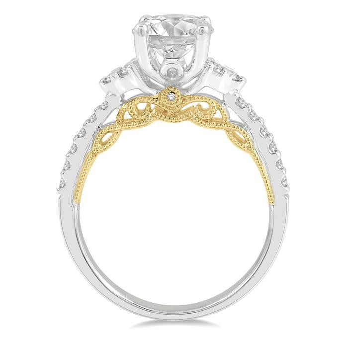 Valkyrie Lattice Diamond Semi-Mount Ring