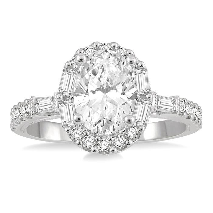 Lyric Wreath Diamond Semi-Mount Ring