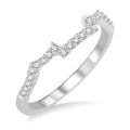 1/5 Ctw Round Cut Diamond Wedding Band in 14K White Gold