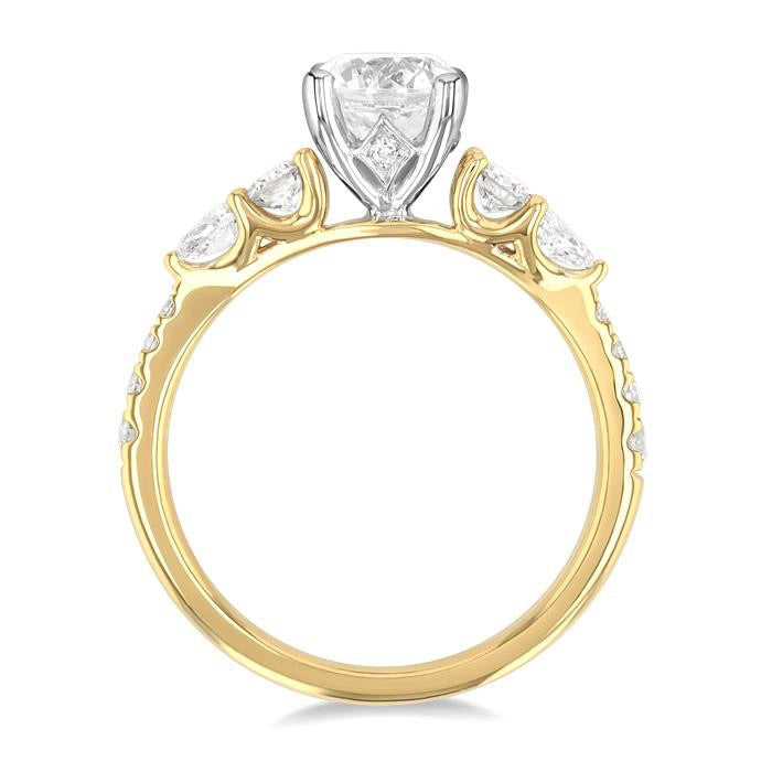 Round Shape Semi-Mount Diamond Engagement Ring