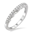 1/4 Ctw Round Cut Diamond Wedding Band in 14K White Gold